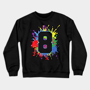 8Th Birthday For Girls Boys Crewneck Sweatshirt